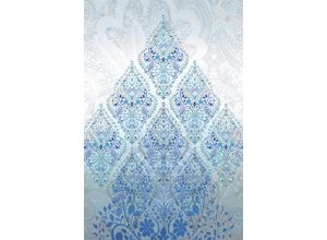 4043202615791 - Plaid FLEURESSE 4223 Wohndecken Gr B L 180 cm x 270 cm blau (blau hellblau dunkelblau grau weiß) Kinder Kinderdecken Mako Satin Baumwolle 135x200 155x220 200x200cm Reißverschluss