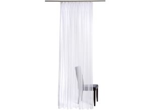 4043343586103 - Gardine Glendale Gardinen Gr 245 cm Kräuselband 450 cm weiß Kräuselband Kräuselgardine weiß transparent Makrame Wohnzimmer Schlafzimmer