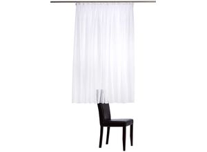 4043343586608 - Gardine Modesto Gardinen Gr 245 cm Kräuselband 450 cm weiß Kräuselband Kräuselgardine weiß transparent Makrame Wohnzimmer Schlafzimmer