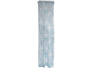 4043343670208 - Gardine Soma Gardinen Gr 245 cm verdeckte Schlaufen 140 cm blau Landhaus Gardinen floral Blumen transparent Wohnzimmer Schlafzimmer