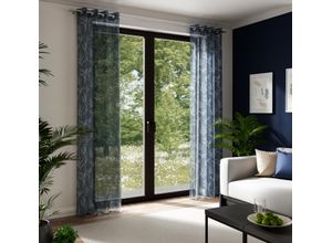 4043343679010 - Gardine Evander Gr 1 blau B135cm H245cm Obermaterial 100% Polyester Gardinen Fertigschal