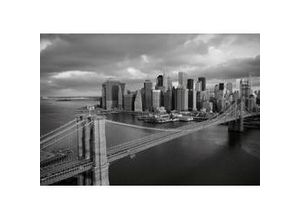 4043566180119 - PAPERMOON Fototapete Brooklyn Bridge black white Tapeten Gr B L 35 m x 26 m bunt (mehrfarbig) Fototapeten Tapeten