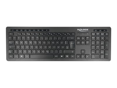 4043619120048 - DeLOCK - Silent - Tastatur - kabellos - 24 GHz - QWERTZ - Deutsch - Schwarz - retail (12004)