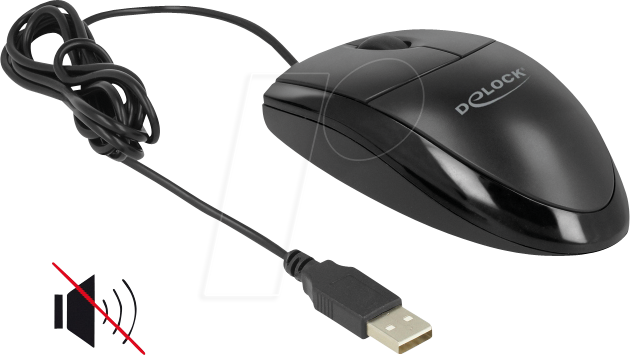 4043619121069 - DELOCK 12106 - Maus (Mouse) Kabel USB schwarz