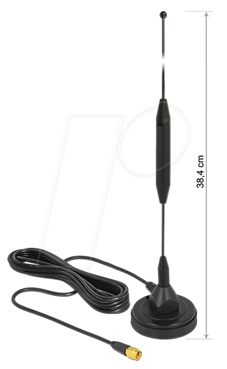 4043619124237 - DELOCK 12423 - GSM-Antenne mit Magnetfuß 3G 35 dBi 3 m