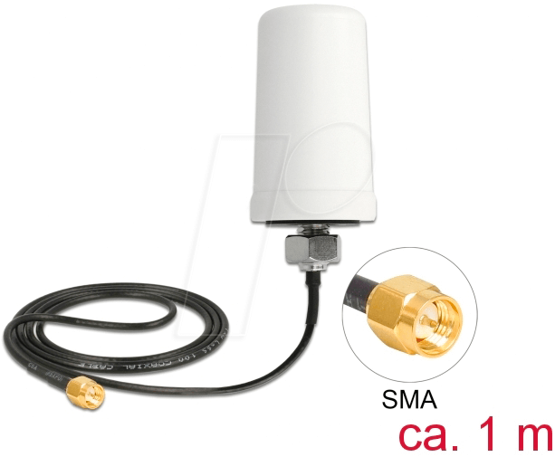 4043619125456 - DELOCK 12545 - Antenne LTE SMA Stecker 17 - 20 dBi ULA100 1 m omnidirektional