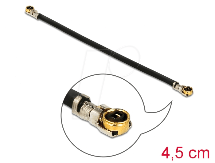 4043619126071 - DELOCK 12607 - HF Antennenkabel MHF® 4L Stecker zu MHF® 4L Stecker 113 45 cm