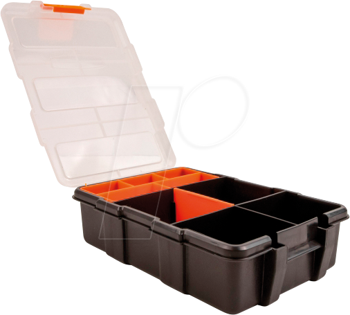 4043619184194 - DELOCK 18419 - Sortimentsbox mit 11 Fächern 220 x 155 x 60 mm orange schwarz 4043619184194 - DELOCK 18419 - Sortimentsbox mit 11 Fächern 220 x 155 x 60 mm orange schwarz