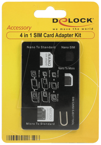 4043619206506 - Sim Karten Adapterset 4 in 1 (20650) - Delock