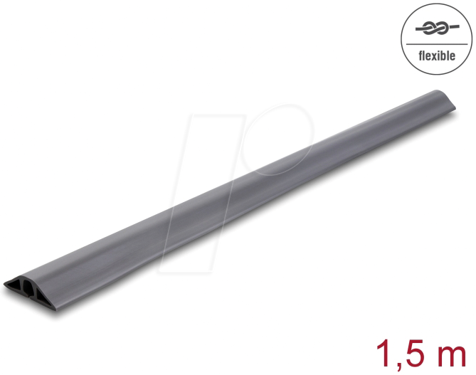 4043619207329 - DELOCK 20732 - PVC Kabelkanal flexibel 50 x 13 mm - Länge 15 m grau