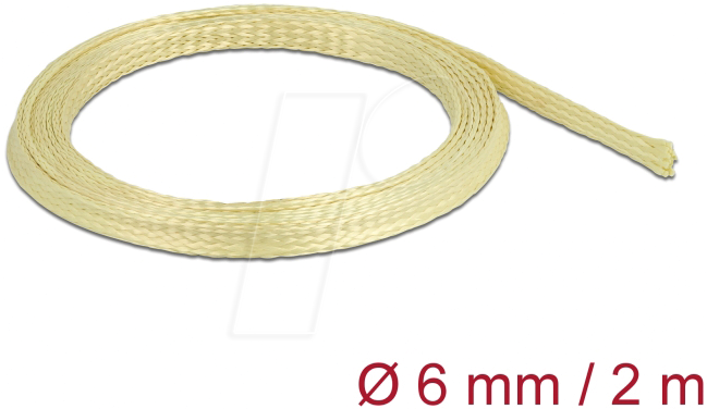 4043619207985 - DELOCK 20798 - Geflechtschlauch aus Aramid Fasern 2 m x 6 mm