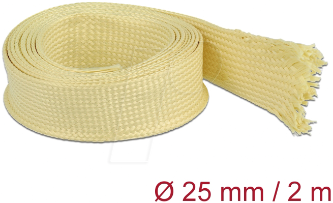 4043619208012 - DELOCK 20801 - Geflechtschlauch aus Aramid Fasern 2 m x 25 mm