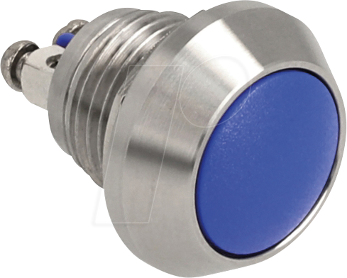 4043619220328 - DELOCK 22032 - Drucktaster zum Einbau 12 mm 2 x Schraubklemme blau