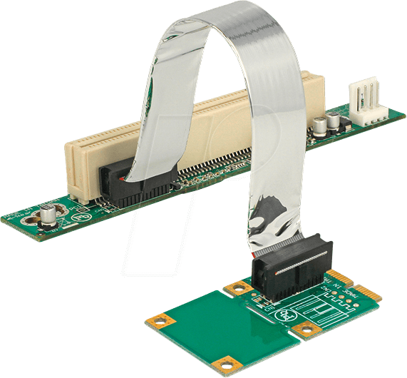 4043619413591 - DELOCK 41359 - MiniPCIe Riser-Karte > PCI 32bit 5V links 13 cm