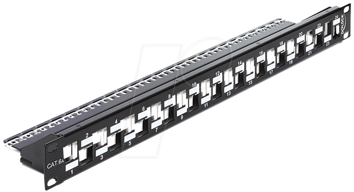 4043619432783 - DELOCK 43278 - 19“ Keystone Patchpanel 24 Port abgestuft