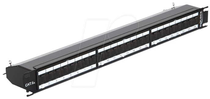 4043619433209 - DELOCK 43320 - Patchpanel 19” 24-Port Cat6a 1 HE