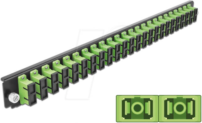 4043619433681 - DELOCK 43368 - 19 Spleißbox Frontblende 24 Port SC Duplex lindgrün