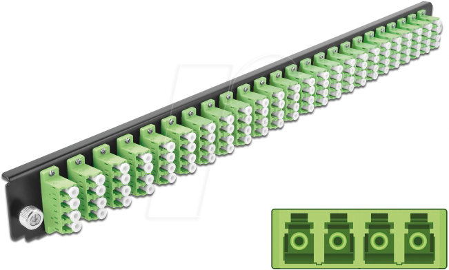 4043619433742 - DELOCK 43374 - 19 Spleißbox Frontblende 24 Port LC Quad lindgrün