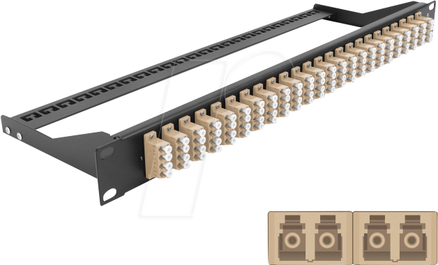 4043619434008 - DELOCK 43400 - LWL Patchpanel 19 24-Port LC Quad beige