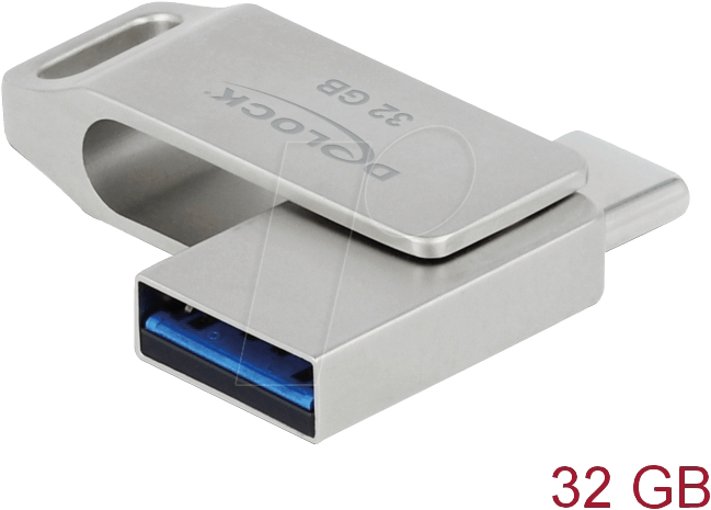 4043619540747 - DELOCK 54074 - USB-Stick USB 32 32 GB USB-C USB-A