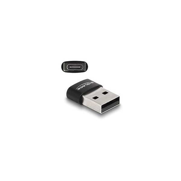 4043619600021 - Usb 20 Adapter usb Typ-A Stecker zu usb Type-C™ Buchse schwarz (60002) - Delock