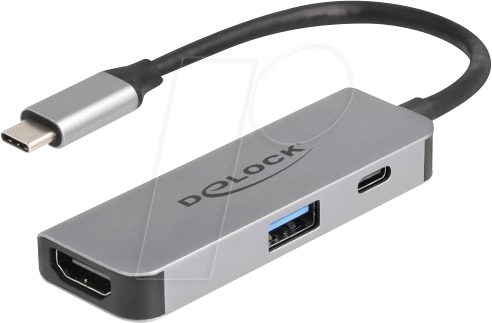 4043619610631 - DELOCK 61063 - Adapter USB-C > HDMI 4K 60Hz USB-A USB-C