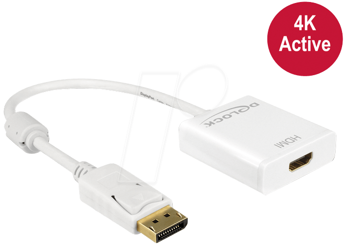 4043619626083 - DELOCK 62608 - DisplayPort Adapter DP 12 Stecker auf HDMI Buchse