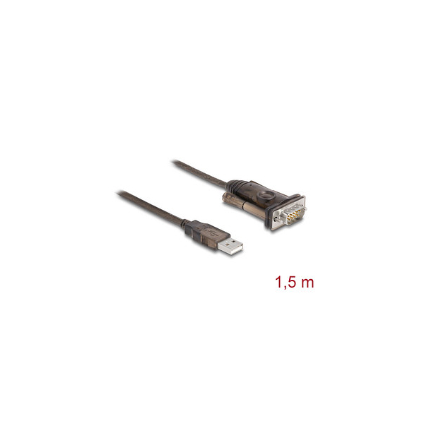 4043619626465 - Adapter usb 20 Typ-A zu 1 x Seriell RS-232 D-Sub 9 Pin Stecker (62646) - Delock