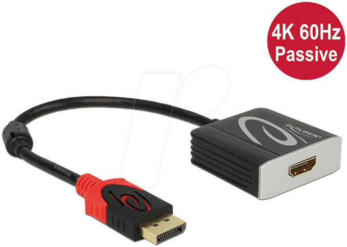 4043619627196 - DELOCK 62719 - DisplayPort Adapter DP 12 Stecker auf HDMI Buchse