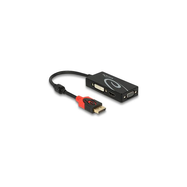 4043619629022 - DisplayPortDVI-D HDMI VGA Adapter 4K Passiv 020 m schwarz 4043619629022 DeLOCK