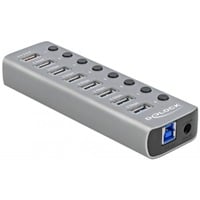 4043619632640 - DeLOCK Externer USB 32 Gen 1 Hub mit 7 Ports und USB-C PD 30 Port + 1 Schnellladeport