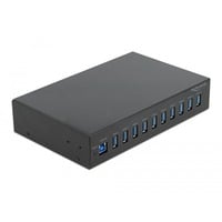 4043619641123 - DELOCK 64112 - USB 30 10 Port 10 Zoll Industrie-Hub schwarz