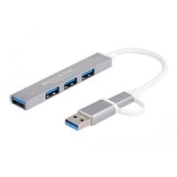 4043619642144 - DELOCK 4 Port Slim USB Hub mit USB Type-C  USB 20 Typ-A Bu