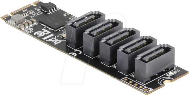 4043619642410 - DELOCK 64241 - M2 2280 > 5x SATA 6 Gb s