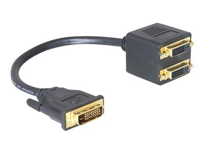 4043619650514 - Dvi Y-Adapter DVI(24+1) - 2x DVI(24+1) St Bu 020m retai (65051) - Delock