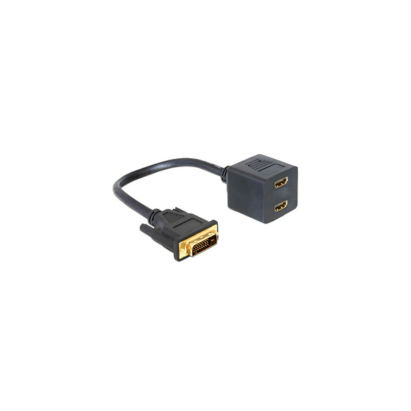 4043619650699 - DELOCK 65069 - DVI Adapter DVI 24+1 Stecker auf 2x HDMI Buchse