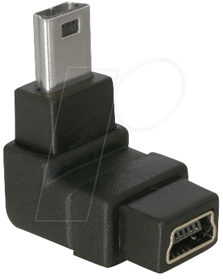 4043619650972 - Adapter usb-b mini 5pin Stecker Buchse 90°gewinkelt 65097 (65097) - Delock