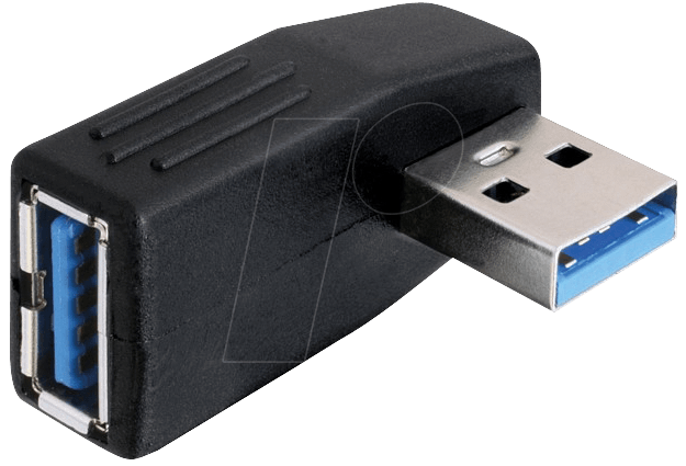 4043619653416 - DELOCK 65341 - USB 30 A Stecker auf A Buchse gewinkelt 90° horizontal