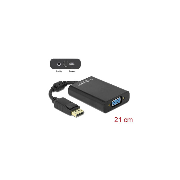 4043619654390 - DeLOCK Adapter Displayport male > VGA 15 pin female - DisplayPort adapter - 21 cm