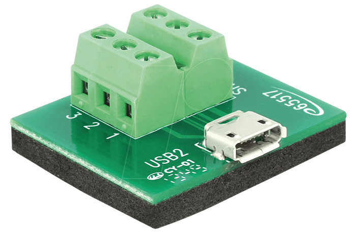 4043619655175 - Adapter Terminalblock Micro usb Buchse (65517) - Delock