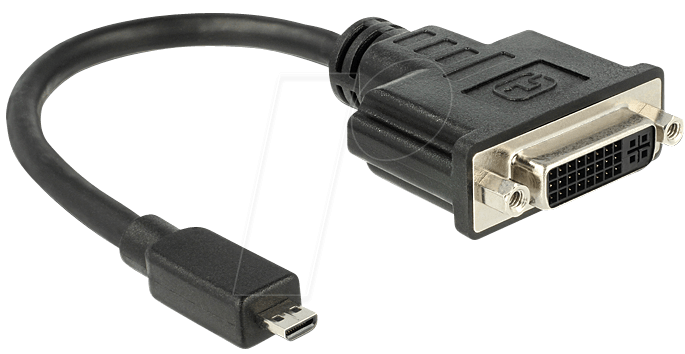 4043619655632 - DELOCK 65563 - HDMI Adapter HDMI Micro D Stecker auf DVI 24+5 Buchse