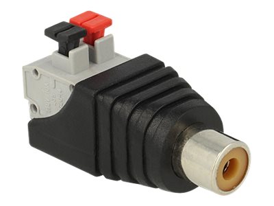 4043619655656 - DELOCK Adapter Terminalblock 2Pin -> Cinch Buchse Drucktaste