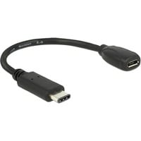 4043619655786 - Adapterkabel usb Type-C™ 20 Stecker usb 20 Typ Micro-B Buchse 15 cm schwarz (65578) - Delock