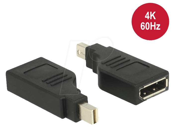 4043619656264 - DELOCK 65626 - DisplayPort Adapter mini DP 12 Stecker auf DP Buchse