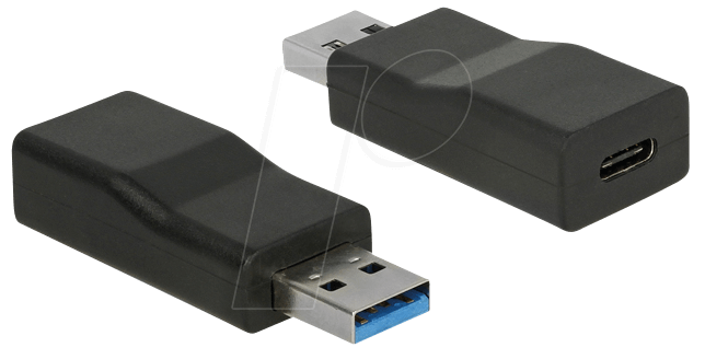 4043619656967 - DeLOCK USB 31 Adapter USB-A zu USB-C Gen2 aktiv St Bu 65696 schwarz