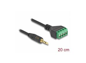 4043619662685 - Kabel Klinkenstecker 35 mm 4 Pin zu Terminalblock Adapter 20 cm (66268) - Delock