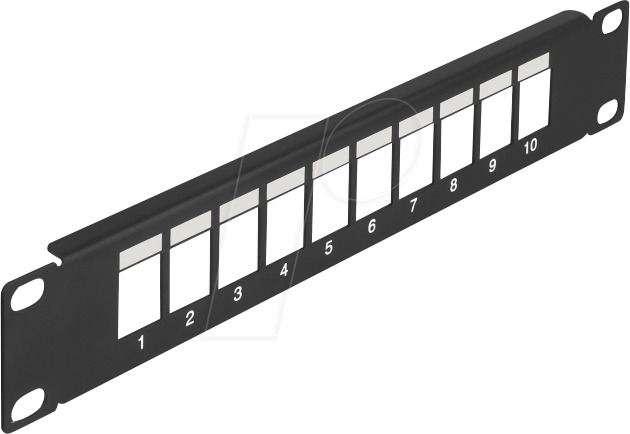 4043619666768 - DELOCK 66676 - 10 Keystone Patchpanel 10 Port 1 HE schwarz