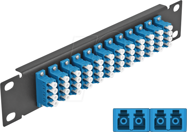 4043619667765 - DELOCK 66776 - LWL Patchpanel 10 12-Port LC Quad 1HE schwarz