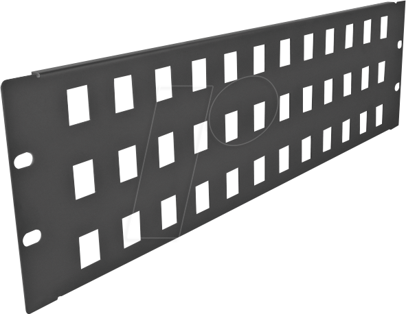 4043619668380 - DELOCK 66838 - 19 Keystone Patchpanel 48 Port 3 HE schwarz