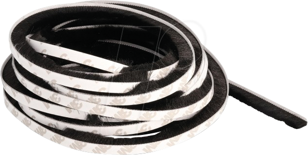 4043619668946 - DELOCK 66894 - Bürstenstreifen selbstklebend 10 mm - Länge 5 m schwarz